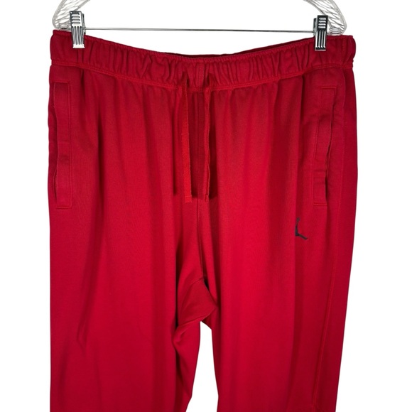 Jordan Men’s XXL Red Joggers Sweatpants Tie Waist Pockets Dri Fit Bottoms Pants - Picture 2 of 9